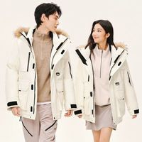 网易严选 中国大鹅 90%鹅绒三防工装派克男女同款羽绒服