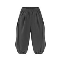 迷你巴拉【泡泡裤】男女童儿童柔软宽松腰围可调节灯笼长裤 铁灰20603 90 cm