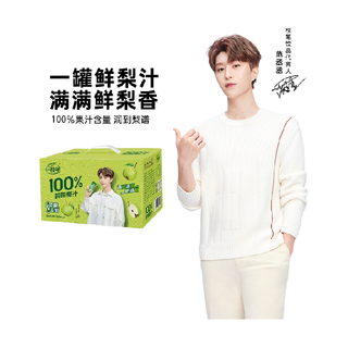 一枝笔100%莱阳梨汁饮料310ml*8罐家庭装0添加0蔗糖梨汁果汁饮品