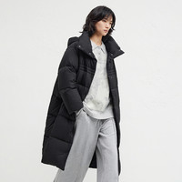 播防寒保暖中长款连帽羽绒服女休闲宽松外套DDR4RD5137 K40 L