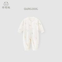 乖奇熊 婴儿长袖连体衣春秋季可爱哈衣爬爬服男女宝宝纯棉秋装家居睡衣服