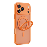 京东京造【支架磁吸|360°可调节】iPhone17 Pro手机壳磁吸苹果17 Pro保护套肤感磁吸防摔MagSafe充电橙色 支架肤感磁吸|橙色
