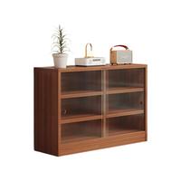  三栖虎 15MM加厚实木生态板 实木书柜 防尘柜门