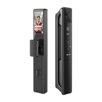 德力西（DELIXI）全自动智能门锁 指纹锁带猫眼 3D人脸识别视频锁密码锁电子锁801 指纹+猫眼