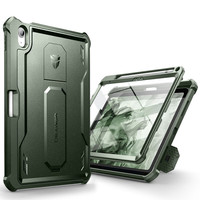 适用苹果ipad10.2 7/8/9代/ipad10代保护套平板支架防摔带笔槽壳膜iPad10保护壳 军旅绿 iPad7/8/9代 10.2英寸