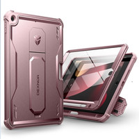 适用苹果ipad10.2 7/8/9代/ipad10代保护套平板支架防摔带笔槽壳膜iPad10保护壳 牡丹粉 iPad10代 10.9英寸