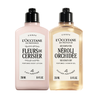  L'OCCITANE/欧舒丹 保湿滋润 身体乳礼盒套装+樱花润肤+橙花沐浴露  250ml+250ml