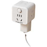 良工（lengon）无线魔方插座/插头转换器/转换插头插座/一转多插座扩展/多功能插座/插排/插板/一转五 Q605白 总控5插位五孔-白