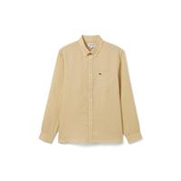 Lacoste 法国鳄鱼男装经典商务休闲纯色百搭舒适透气长袖衬衣简约衬衫