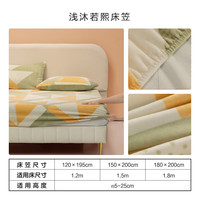 水星家纺百丽丝床笠单件A类暖绒床罩宿舍单双人牛奶绒床笠保护套 【A类亲肤&牛奶绒】浅沐若熙 180cm×200cm
