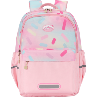 卡拉羊 18/24L1-4-6年级小游学包轻便抑菌双肩包女大容量儿童背包男 樱花粉 （身高135cm以下）