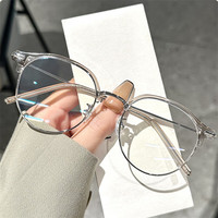 Erilles 眉毛框方圆脸镜架透浅茶 +161非球面镜片