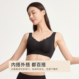 都市丽人 COSMO LADY内衣女光面无痕美背波浪边背心式无钢圈运动内衣本命年红品2B350D 粉肤色 均码 - 尺码备注