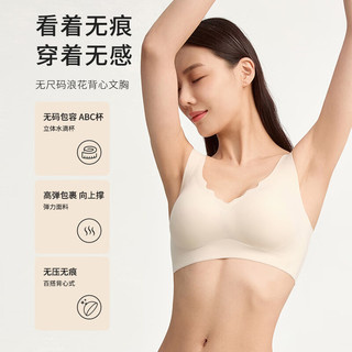都市丽人 COSMO LADY内衣女光面无痕美背波浪边背心式无钢圈运动内衣本命年红品2B350D 粉肤色 均码 - 尺码备注