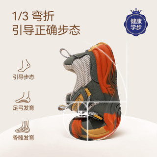  YeeHoO/英氏 透气网面 儿童运动鞋  23 码 适合脚长14.3-14.6cm 橘黄色