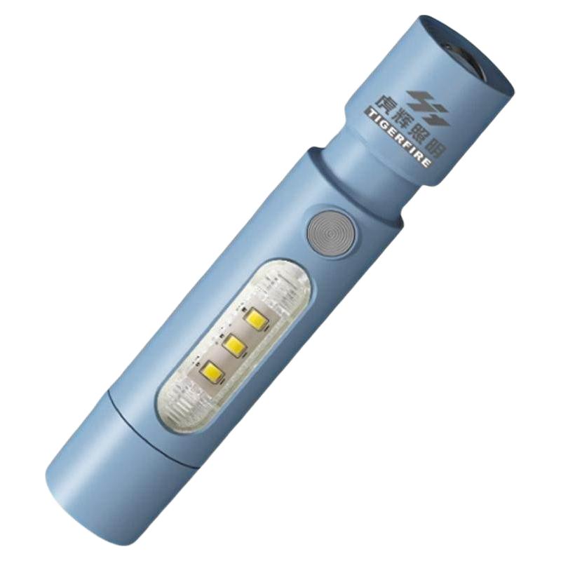 【关注立减5】虎辉MINI强光ABS小手电LED伸缩可变焦户外便携充电
