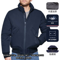 TOMMY HILFIGER 汤米希尔费格 男士隐藏帽拉链棉服冬季新款保暖外套
