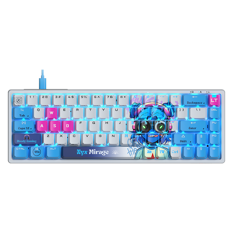  A4TECH/双飞燕 光轴 机械键盘  野蛮女友 RGB