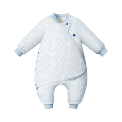 babycare 新生婴儿超轻暖秋冬睡袋羊毛儿童防踢被子静谧蓝-薄夹棉-110码