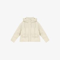 ROCOCO/洛可可秋冬短款轻薄白鸭绒羽绒服2025立领面包服外套 L