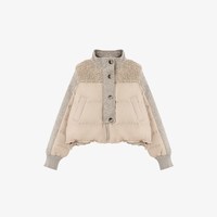 ROCOCO/洛可可秋冬短款轻薄白鸭绒羽绒服2025立领面包服外套 L