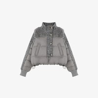 ROCOCO/洛可可秋冬短款轻薄白鸭绒羽绒服2025立领面包服外套 M