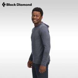 Black Diamond 黑钻bd户外运动连帽衫速干衣吸湿排汗抗异味舒适上衣男款752015 Charcoal-0038 M