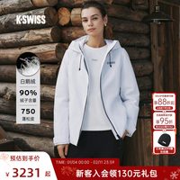 K·SWISS KSWISS盖世威鹅绒羽绒服女 25冬季新款保暖休闲运动厚外套1912151
