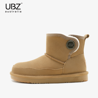 UBZ 2025年感恩回馈女鞋冬季雪地靴女加绒保暖棉鞋短靴子清仓 ULA8514W奶茶 34