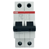 ABB 断路器 2P20A空气开关双极微型空开 SH202-C20