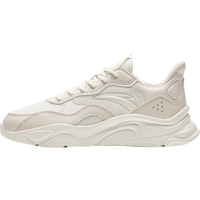 安踏小千禧丨休闲鞋女鞋革面防泼水复古增高厚底软底冬季老爹鞋运动鞋 【革面】泥沙灰/象牙白-6 37.5