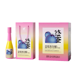 悠蜜 蓝莓酒 蓝莓轻酿 半甜型果酒 12度330ml  低度潮饮