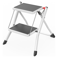 万怡（WRIGHT）梯子家用梯折叠梯凳人字梯室内登高多功能二步楼梯踏步梯WR2031N 二步梯凳-轻便折叠-白色