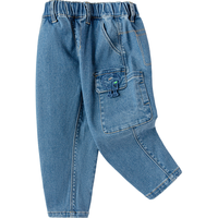 巴拉巴拉儿童长裤2024春季牛仔裤男童宽松工装裤 牛仔中蓝88201 105cm