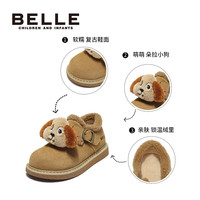 百丽(Belle)童鞋女童棉鞋2025冬季儿童加绒保暖鞋宝宝卡通休闲中童二棉鞋 驼色 26 码