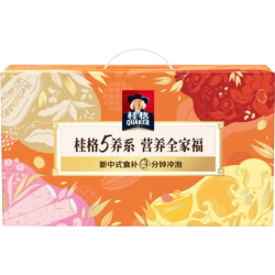 桂格 5养燕麦片礼盒1908克（5黑+5红+5白+5润）添加黑芝麻  新年 全家福礼盒1908g