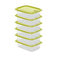 茶花 CHAHUA保鲜盒冰箱收纳盒1200ml*6个食品级带盖密封塑料水果蔬菜盒