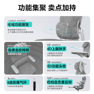  ENOVA 撑腰 人体工学椅  【PRO版】月牙灰