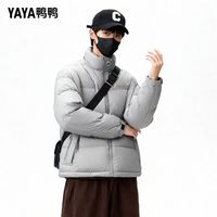  YAYA/鸭鸭羽绒服 保暖 男士羽绒服  灰色 升级版LOGO L 【120-140斤】