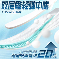 沃兰迪冠军熊猫跑鞋马拉松公路体考轻便透气田径缓震体育生跑步运动鞋 天使之翼蓝色 36