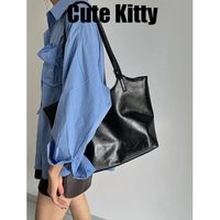 Cute Kitty CuteKitty学院风女复古小众单肩托特包百搭通勤小方包