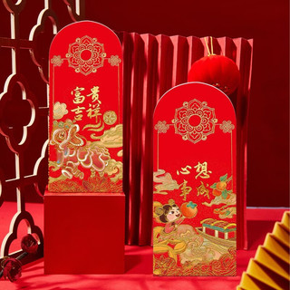 韵律鸟春联对联红包2026年马年春节装饰家用过年春联农村大门福字贴 马年原创烫金迎春千元红包24个装