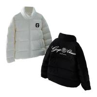 Gap男女装2024秋冬防风防泼水刺绣logo立领羽绒服外套677674 白色 185/104A(XXL) 亚洲尺码