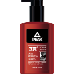 匹克 碳爽控油洗面奶男士专用抗黑头洁面乳200ml