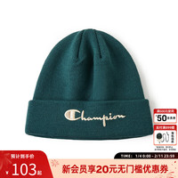 Champion 冠军 男女情侣休闲通勤冷帽 针织帽 深绿 均码