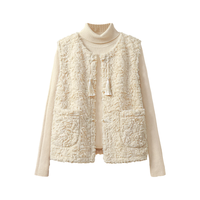 她池 新中式马夹2025秋装女装圆领流苏盘扣宽松马甲