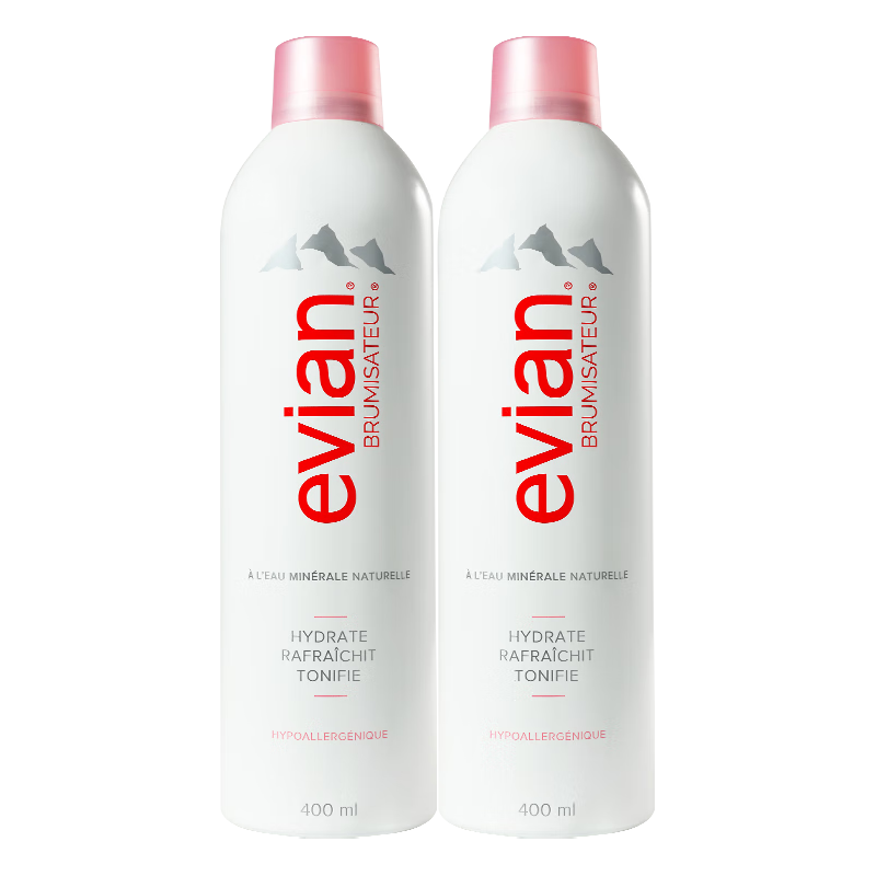  evian/依云 敏感肌可用 矿泉水喷雾  400ml*2