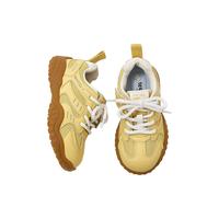 天美意天美意童鞋2025年春秋女童男童软底时尚舒适百搭中大童休闲鞋 黄色 37