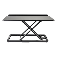得力（deli）90008大尺寸升降桌电脑桌 站立办公升降台 笔记本支架 黑色 【尺寸增大30%】二代升级款