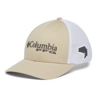 哥伦比亚（Columbia） 男女通用网眼棒球帽 纯棉透气 钓鱼户外运动 字母印花 Fossil/Grill/White/Bass Small-Medium